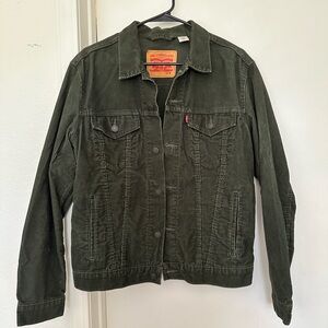 Dark Green Corduroy Levi Jacket